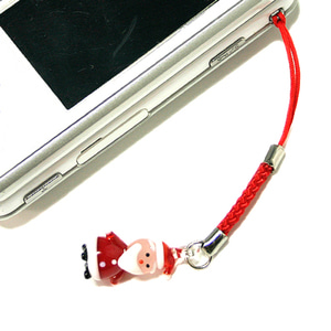 산타 휴대폰 줄 / 선물용 휴대폰줄